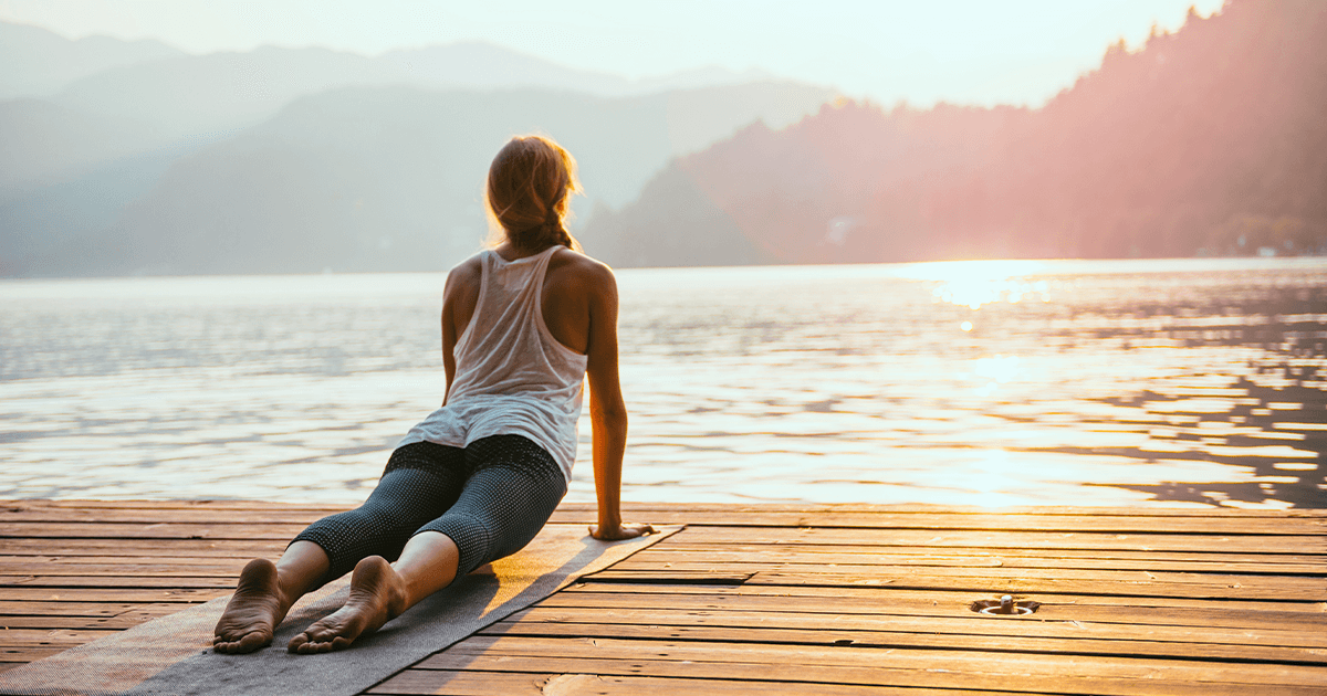 Yoga at Lake Kalamalka Image